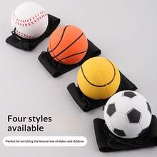 1pc Wrist Rebound Ball, 60mm Rubber Elastic Wrist Ball With Elastic Rope And Wrist Strap, Bouncing Sports Ball, Sports Reaction Training Toy, Durable Rubber Bouncing Toy, Suitable For Outdoor Leisure Stress Relief, Interactive Hand Exercise Toy - Multicolor - View 6