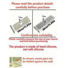 1pc-[Anti-Splash Drainage]Sink Splash Guard, Silicone Faucet Drainage Mat, Kitchen Sink Wash Basin Anti-Splash Guard, Non-Slip & Leak-Proof, Grey/Beige Medium 30cm/Large 38cm Optional. Tools & Home Improvement, Kitchen & Bath, Kitchen Facilities, Kitchen Sink Accessories. Anti-Splash, Dry Countertop, Drainage & Water Flow, No Water Accumulation. Narrow Edge Design, Space-Saving, Adjustable Fit, Multi-Scenario Universal. Convenient & Practical - Multicolor - View 10