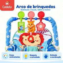 Cadeira de Balanço Azul Vibratória com Som para Bebês - Castela - Azul - Visão 6