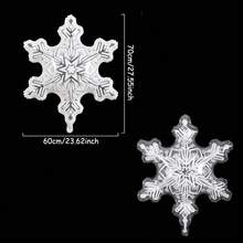 2/4Pcs 36inch Transparent Snowflake Balloons Christmas Clear Snowflake Foil Mylar Balloons For Winter Wonderland Ice Snow Theme Birthday Party Baby Shower Wedding Home Decorations - View 3