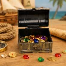 16PCS Colorful Pool Diving Gems With Treasure Chest - Gold - View 6
