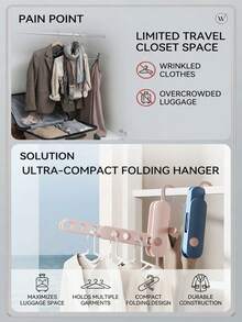 Travel Drying Rack, Foldable Drying Rack, Rotating Drying Rack, Home Storage Rack, Heavy Duty, No Drilling, Foldable Design, Sturdy And Durable, Includes 7-Hole Drying Rack And Hooks, Suitable For Travel And Various Spaces Like Bedroom, Bathroom, Closet, Laundry Room, Entryway, Can Hang Coats, Hats, Towels, Socks, Underwear, Etc.; Space-Saving, Helps Home Organization And Storage. - Multicolor - View 7