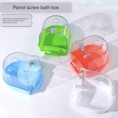 Random Color Parrot Bathing Box, Bird Bath Tub, Parrot Toys, Hamster Toys, Hamster Supplies, Bird Toys, Bird Supplies, Super Absorbent Quick Dry High Quality Microfiber Towel, Pet Grooming Supplies, Bathrobe, Suitable For Cockatiel, Eclectus, Cockatoo, Timneh African Grey Parrot