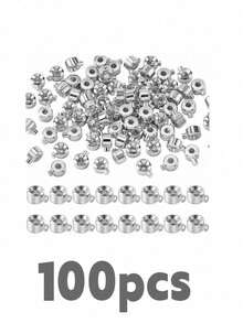 100pcs/50pcs Bead Caps/Bead Stoppers, Jewelry Making Clasps And Hooks For Jewelry Making - Cylindrical - View 10