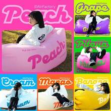 D&M Colchón Inflable Portátil para Picnic y Camping, Sofá Cama de Aire, Cama Tipo Salchicha de Tela Oxford para Playa y Exteriores - Rosa - Ver 2