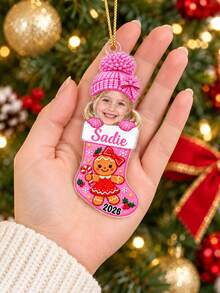 Personalized Baby First Christmas 2026 Shaker Ornament Acrylic Keepsake Custom Photo Newborn Memory Gift Holiday Tree Decor - Multicolor - View 3