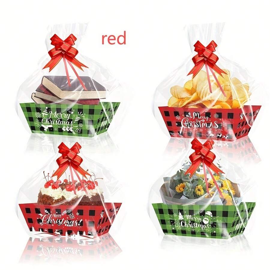 12PCS/1pc Christmas Party Paper Box Set, Party Gift Decoration, Christmas Gift Packaging For Friends, Lovers And Family - View 1