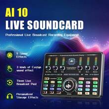 Portable Dual Bluetooth DJ Mixer Audio Controller, Rechargeable Mini Sound Card, Compatible With Smartphones And Laptops, AI Smart Mixer For Live Streaming, Podcast Recording, Karaoke, Home Party DJ VJ Performance And Music Production - Podcast Mixer - View 6