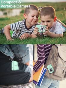 Nicamery Digital Camera, FHD 1080P Portable Teenager Camera 44MP Point-And-Shoot Digital Camera, 16x Zoom, Lanyard, Small Camera Gift, With 32GB Memory Card Suitable For Beginners - Green - View 7
