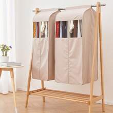 1pc Oxford Cloth 3D Garment Dust Cover With Zipper And See-Through Window, Extra Wide Hanging Clothes Storage Bag For Coats, Seasonal Clothing Dust-Proof Cover - Yellow - View 17
