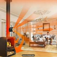 Heat Powered Stove Fan For Chimney Pipe No Electricity Fireplace Fan - one-size - View 5