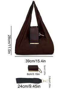 Customizable Photo Shoulder Bag, Foldable Shopping Bag, Reusable Shopping Shoulder Bag, Foldable, Can Be Used As Makeup Bag, Key Pouch, Multi-Functional Large Capacity, Gift For Friends, Classmates, Daughters, Mothers, Sisters, Best Friends, Girlfriends, Thanksgiving, Back To School, Teacher's Day Gifts. - Multicolor - View 12