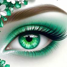 Adult Diamond Art Painting Kit, Full Round Rhinestone Eye Pupil Diamond Painting, DIY Handmade Set (Frameless, Multiple Sizes) - round diamond - View 2