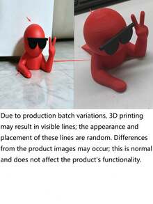 Fashion Glasses Shaped Door Stopper, Fun Plastic Non-Slip Door Wedge, Suitable For Home, Bedroom And Office Use, Does Not Damage Wooden Doors Or Floors, Fun And Relaxing Small Home Decor, Practical Rental Home Decoration Accessory - Multicolor - View 5