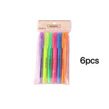 6pcs/Pack Fluorescent Markers, 6 Colors, Colorful Highlighters, Large Capacity Pens, Key Point Marking - Sets - View 9