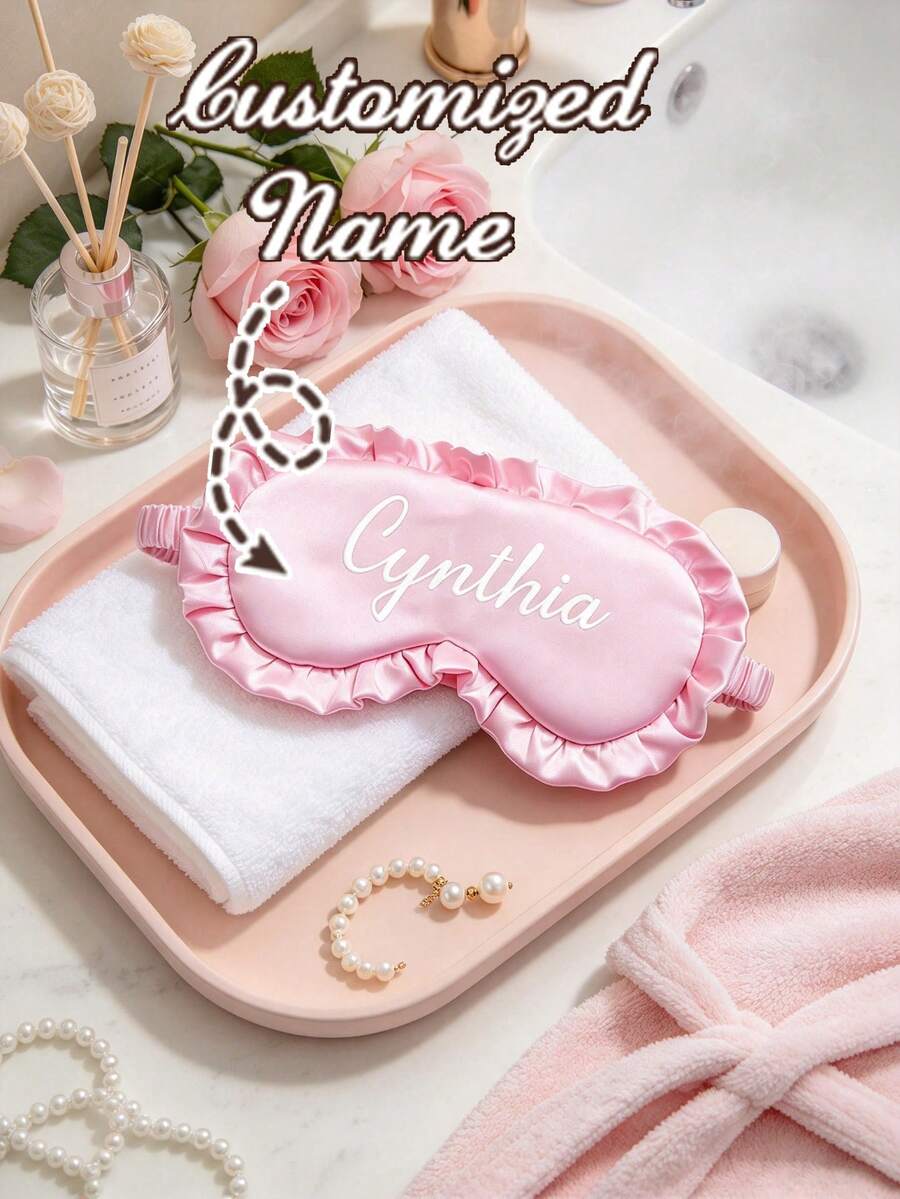 Mặt nạ ngủ cá nhân hóa tùy chỉnh bằng satin, quà tặng tiệc độc thân cho cô dâu, quà tặng thiệp mời phù dâu, quà tặng phù dâu - Nhiều màu - Xem 1