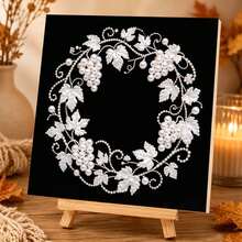 1 New Pearl Art Set, Including Pearls, Canvas And Tools, Ideal As Home Wall Decoration Gift, With Inner Frame - A - View 2