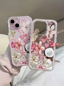 1件對比色2合1水下世界圖案手機殼，適用於Apple 18/18Pro/18promax/17/17Pro/17promax/16/16Pro/16promax/15/15Pro/15promax/14/14Pro/14promax/13/13Pro/13promax/12/11保護殼 - 粉色 - 查看 3