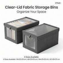 2pcs Folding Storage Box Wardrobe Organizer Clothes Storage Boxes Foldable Bags - VJN0480-L - View 10
