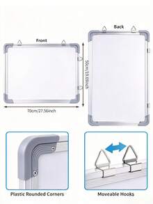 1pc Magnetic Aluminum Message Board, Desktop And Wall Mounted Dual Use, Equipped With Marker Pen, Aluminum Alloy Frame, Smooth Writing Surface, Erasable Message Board, Suitable For Home, Office, Classroom And Apartment - Multiple Specifications - View 3