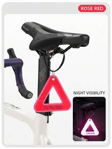 TOSUOD Bicycle Rear Reflective Triangle Plate, Cycling Saddle Reflective Plate, Night Reflective Cycling Hanging, Suitable For All Bicycles - Multicolor - View 2
