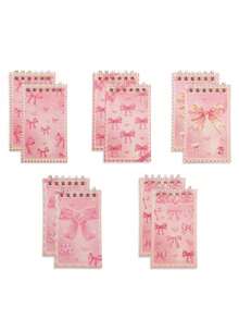 30/20/10/5pcs Cute Pink Spiral Notebooks, Butterfly Heart Pattern Wire-Bound Memo Pads, Random Color A5 Writing Journals, Lesson Planning Notes, School & Office Supplies, Back To School Gifts - A - View 2