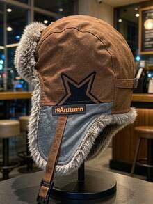 1pc Women's Winter Thermal Lined Thick Warm Earflap Hat, Suitable For Outdoor Skiing And Cycling - Multicolor - View 3