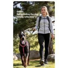 No Pull Dog Harness Large Breed Ergonomic H-Shape Reflective Pet Vest With Leather Handle Soft Milk Silk Cushioning Adjustable Chest Strap For Labrador German Shepherd Medium Large Breeds - Multicolor - View 8