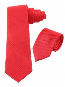 1pc 7cm Professional Business Tie Men's Korean Style Fashion Polyester Long Necktie - Red - View 7