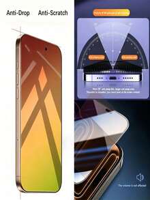 Mr. War Gorilla 3pcs [Gradient Privacy Screen Protector] Compatible With IPhone Duo/18promax/18pro/18/17e/17 Pro Max/17 Pro/17Air/17/16 Pro Max/16 Pro/16 Plus/16/15 Pro Max/15/14/13/12 And Other Models. Privacy Protection Film, Anti-Scratch, Waterproof, Anti-Fingerprint, Tempered Glass Resistant To Damage, Gradient Color Film Design, Anti-Blue Light, Phone Accessories. - 3 Pieces - View 2