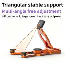 Portable Foldable Phone Stand, Adjustable Desktop Phone Holder With Keychain, Compatible With All Smartphones Under 8 Inches - Black - View 6