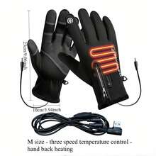 RAF USB Electric Heated Warm Gloves, Anti-Slip Waterproof For Delivery ...