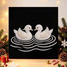 1 New Pearl Art Set, Including Pearls, Canvas And Tools, Ideal As Home Wall Decoration Gift, With Inner Frame - A - View 4