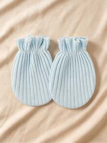6 Pairs 0-6 Months Baby Anti-Scratch Mittens, Soft Breathable Neutral Newborn Gloves, Skin-Friendly Baby Hand Protection, Suitable For Sleeping, Playing And Daily Use - 6 Pairs - View 10
