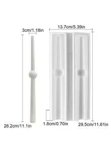 1pc Long Candle Silicone Mold, European Spiral Twisted Long Strip Shape, Easy Release And Reusable, For Making Scented Candles, Handmade Soap, Epoxy Resin, Plaster, Tabletop Decor, Christmas, Birthday, Thanksgiving Handmade Gifts - A - View 7