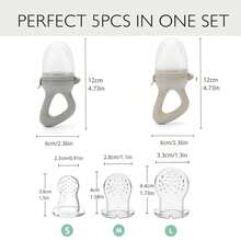 2pcs/Set Baby Fruit Food Feeder Pacifier,Baby Teething Fresh Fruit Feeder,Vegetables Silicone Gum Teether For Babies 6-12 Months,0-6 Months - Multicolor - View 9