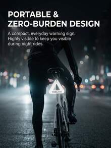 TOSUOD Bicycle Rear Reflective Triangle Plate, Cycling Saddle Reflective Plate, Night Reflective Cycling Hanging, Suitable For All Bicycles - Multicolor - View 3