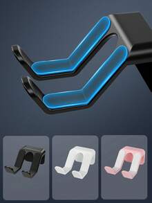 Wall-Mounted Controller & Headphone Holder With Anti-Slip Pad, No Drilling Required, Multi-Function Storage Rack For Gamepads, Hats, Bags, Suitable For Home Living Room Bedroom Bathroom Dorm Office, Desktop Storage Decor Accessories, Home Organization Essentials - Multicolor - View 8