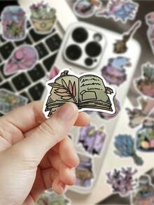 50pcs Forest Witch Material Pack Stickers For Journal, Diary, Scrapbook, Planner, Luggage, Envelope, Greeting Card, Notebook, Tablet, Water Bottle - Forest Witch Craft Kit - View 5