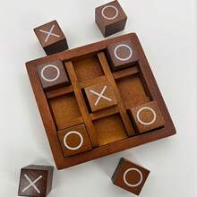 1 bộ trò chơi Tic Tac Toe bằng gỗ, câu đố chiến thuật XO cổ điển, trò chơi cầm tay giảm căng thẳng, đồ chơi ngón tay, thử thách trí não, đồ chơi cảm giác, quà tặng trang trí bàn làm việc - Nhiều màu - Xem 3