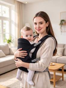 Gendongan Bayi Bentuk U Lembut & Bernapas - Gendongan Bayi Ergonomis, Bebas Tangan untuk Digunakan di Depan & Belakang, Desain yang Dapat Diatur untuk Semua Musim, Mudah & Portabel untuk Para Ibu! - Tali bahu berbentuk U - View 2