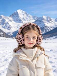 Winter Sweet Cool Leopard Print Earmuffs - Soft Warm Multifunctional Plush Earmuffs, Fashionable Ear Protection Warm Cover - Multicolor - View 4