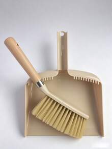 1 Set Cream Handle Handheld Broom And Dustpan Set, Soft Bristle Broom With Serrated Edge, Elegant Home Cleaning Tool Suitable For Sofa, Bed, Tabletop, Pet Hair And Dust Removal, Easy Storage - Multiple Styles - View 14