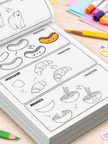 1PC Children's Step-By-Step Drawing Book, Coloring Book With Pattern Decomposition, 32 Pages Drawing Book - Multicolor - View 4