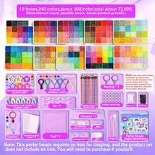 48/72/96/120/144/168/192/216/240/264色 Perler 熔珠工具套組 2.6mm迷你熔珠手工套組 多種工具適用藝術創作 初學者與成人放鬆手工禮物 房間裝飾熔珠材料 - 拼豆套裝 - 查看 17