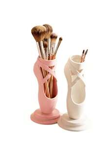 1Pc Ballet Shoe Shape Multi-Function Storage Box, 3D Printed Cute Pen Holder Cosmetic Organizer Vase, Creative Desktop Stationery Makeup Brush Container For Dance Studio Bedroom Vanity Office, Aesthetic Room Decor, Ballet Lover Gift,Room Decor - Multicolor - View 9