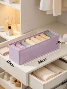 10/1PCSStorage Box,Foldable Rectangular Organizer Bin With Handle, Divided Compartment Clothes Storage Container For Bedroom Closet Large Capacity Foldable Storage Organizer For Bedroom Wardrobe Ideal For Tidying And Arranging Clothes Christmas Gifts - Multicolor - View 13