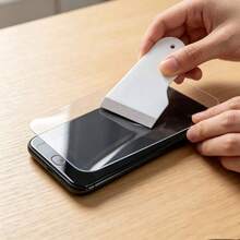 Bộ 2/4 dụng cụ dán màn hình điện thoại/máy tính bảng ngắn, miếng gạt nhựa thoát khí loại bỏ bong bóng, tấm đẩy đa năng lót nỉ mềm, đế nhựa nhỏ đa năng kèm khăn phủ cho kính cường lực/phim mềm/phim hydrogel - Nhiều màu - Xem 1