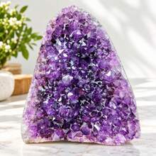 1pc Amethyst Quartz Cluster - Bohemian Style Home Decor, Jewelry Making, Perfect Gift For Valentine's Day, Thanksgiving, And Christmas - Violet Purple - View 1