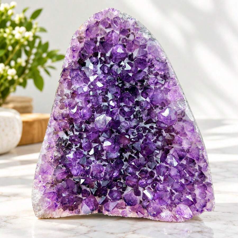 1pc Amethyst Quartz Cluster - Bohemian Style Home Decor, Jewelry Making, Perfect Gift For Valentine's Day, Thanksgiving, And Christmas - Violet Purple - View 1